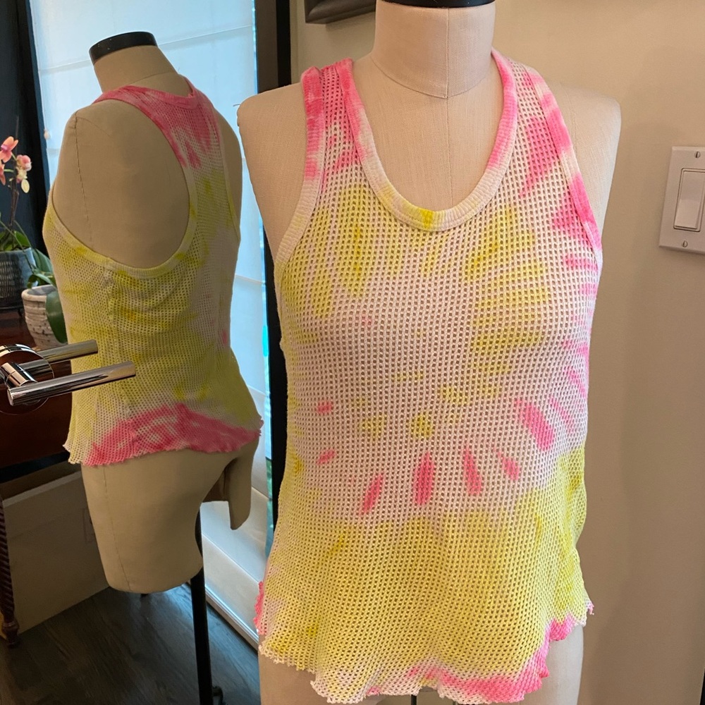 NWOT LF Stores Tie Dye Mesh Muscle T Sz S